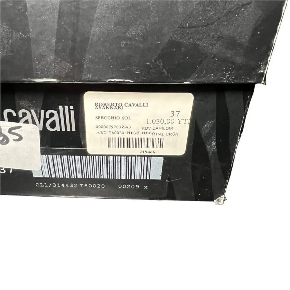 Nib Roberto Cavalli Mesh Blue heels pumps